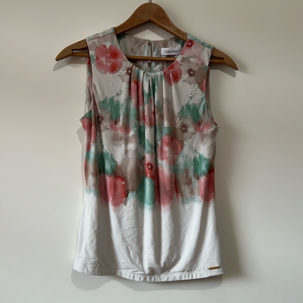 Calvin Klein floral print tank top size PS